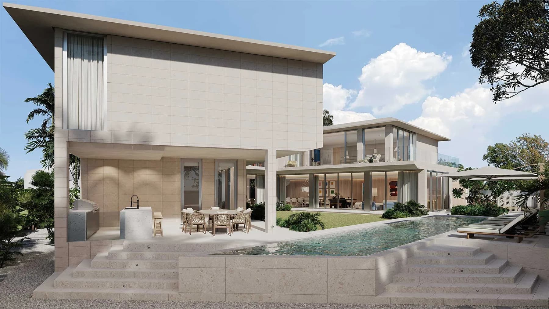 Pool Area — Samana Residential
